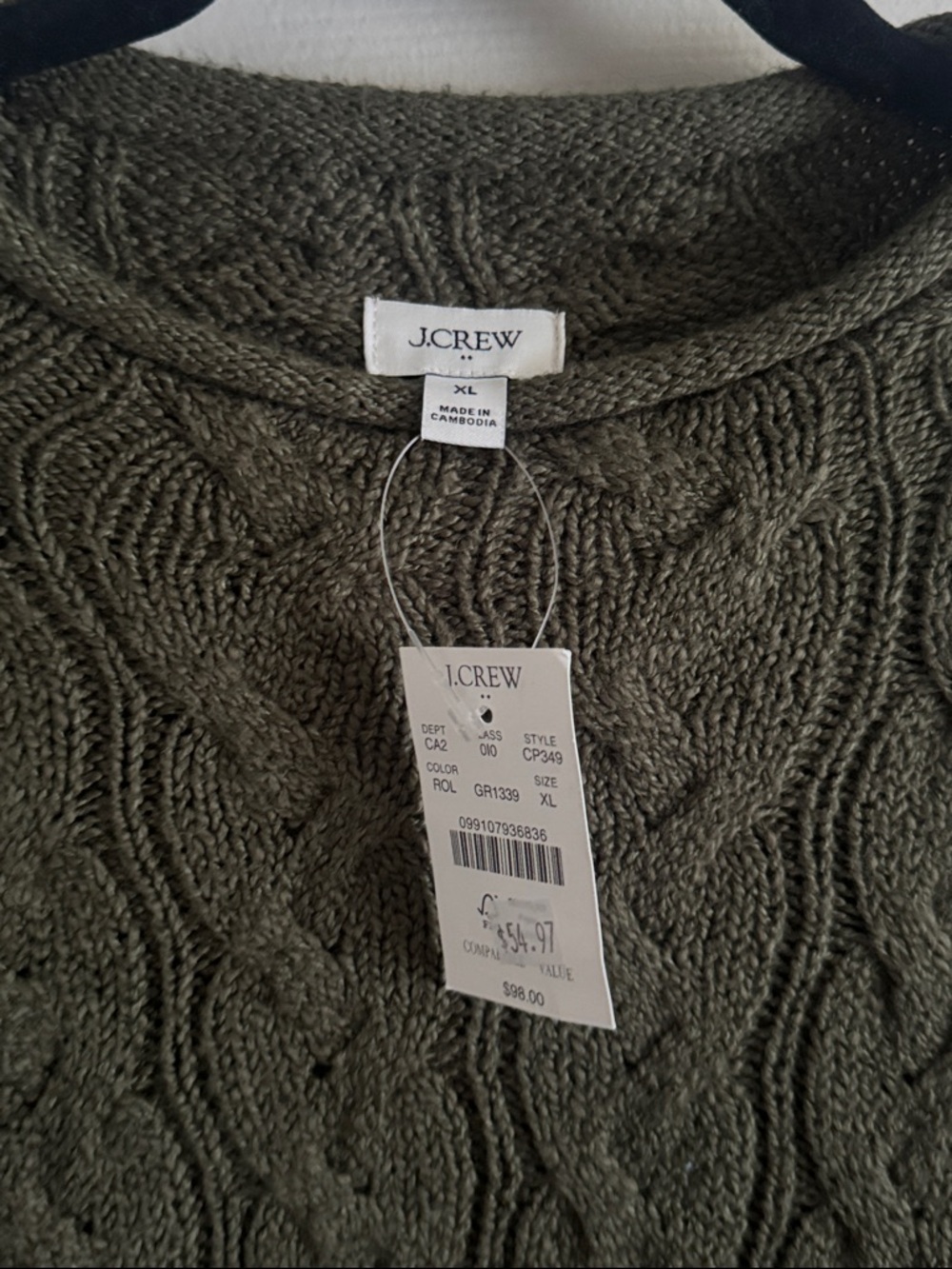 NWT J. Crew Factory Cable-knit Sweater - Picture 3 of 5